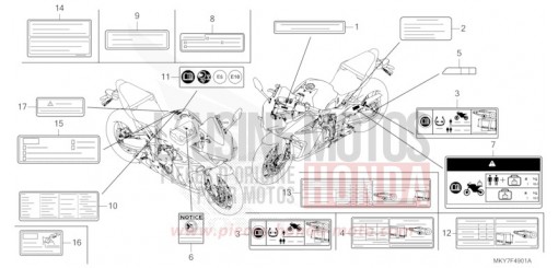 WARNETIKETT (CBR650RA/CBR650RAC) CBR650RACT de 2026